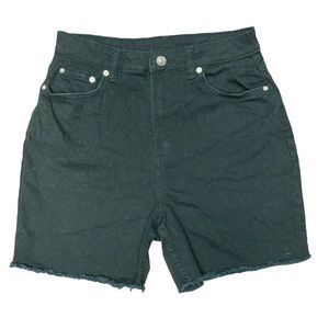 H&M Women’s Divided Cutoff Denim Shorts High Waist 6 Black NWOT